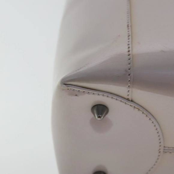 Christian Dior Maris Pearl Hand Bag Patent leather Purple Silver Auth bs19106 - Picture 16 of 16